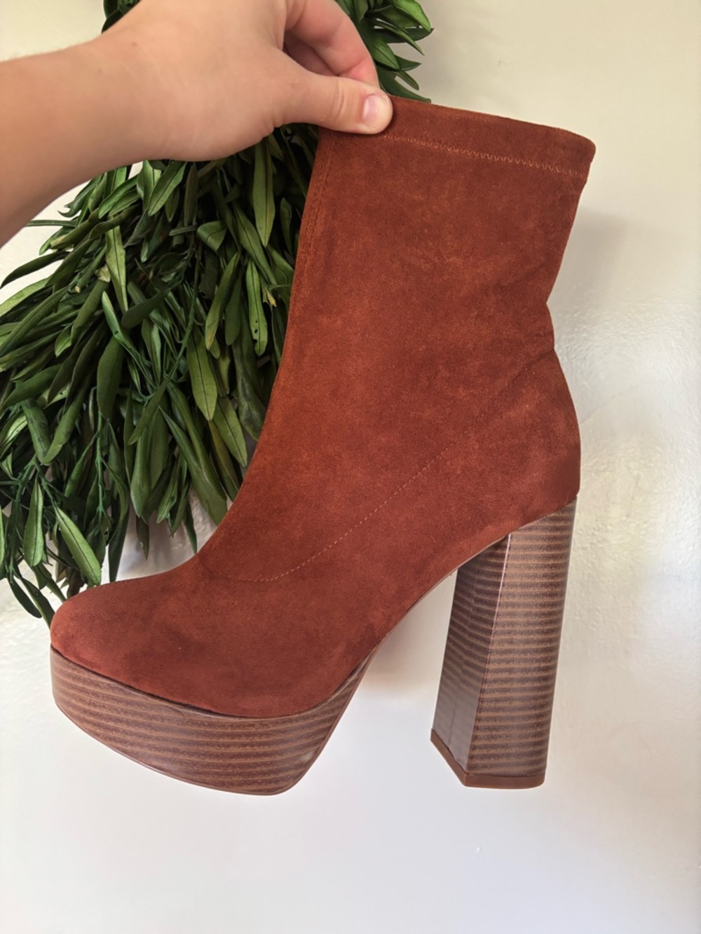 ASOS Suede Platform Ankle Boots - Picture 2 of 3